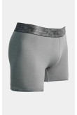 Bóxer gris tipo midway brief-largo con cintura estampada