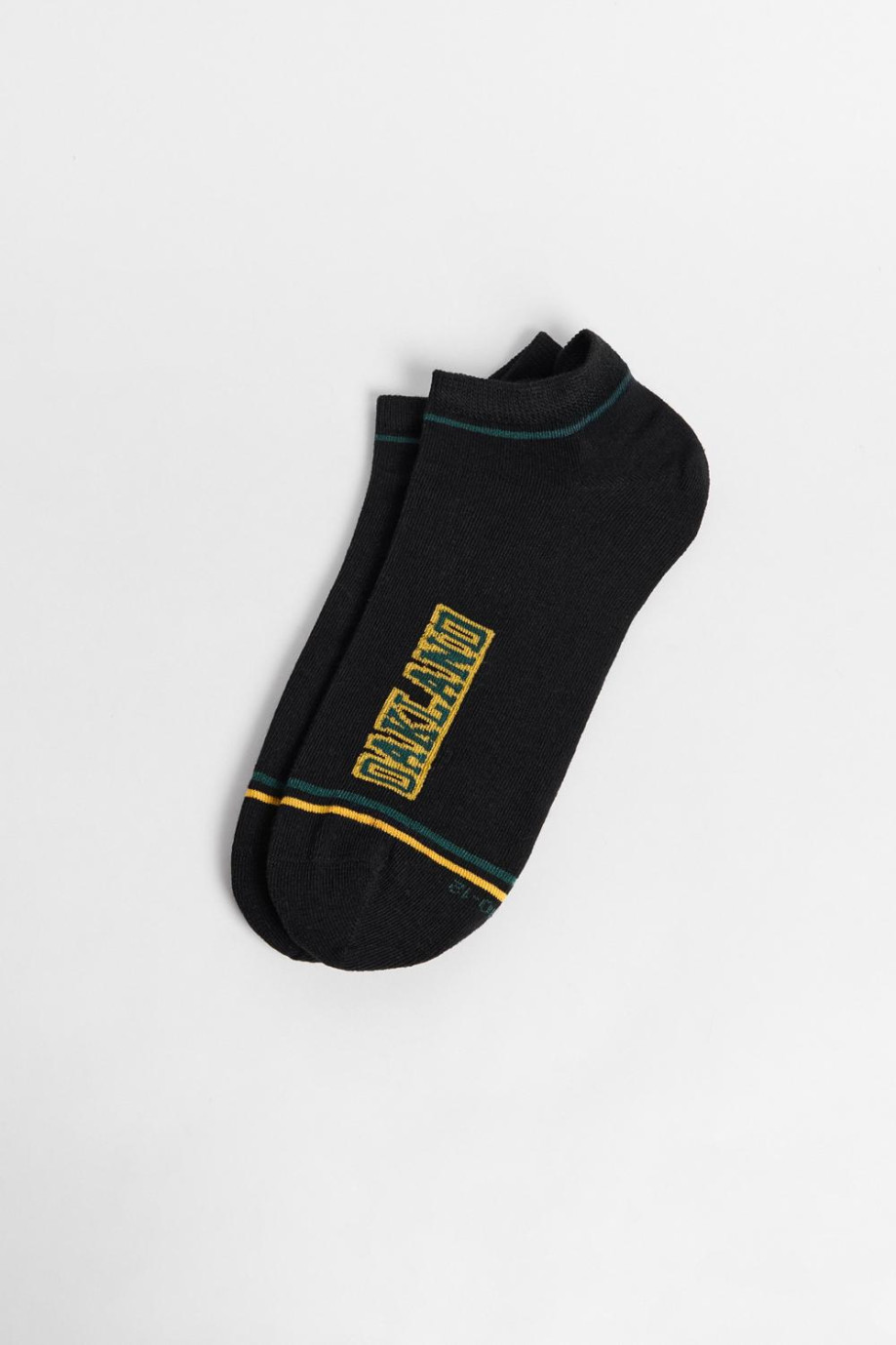 Medias unicolores tobilleras con rayas en contraste