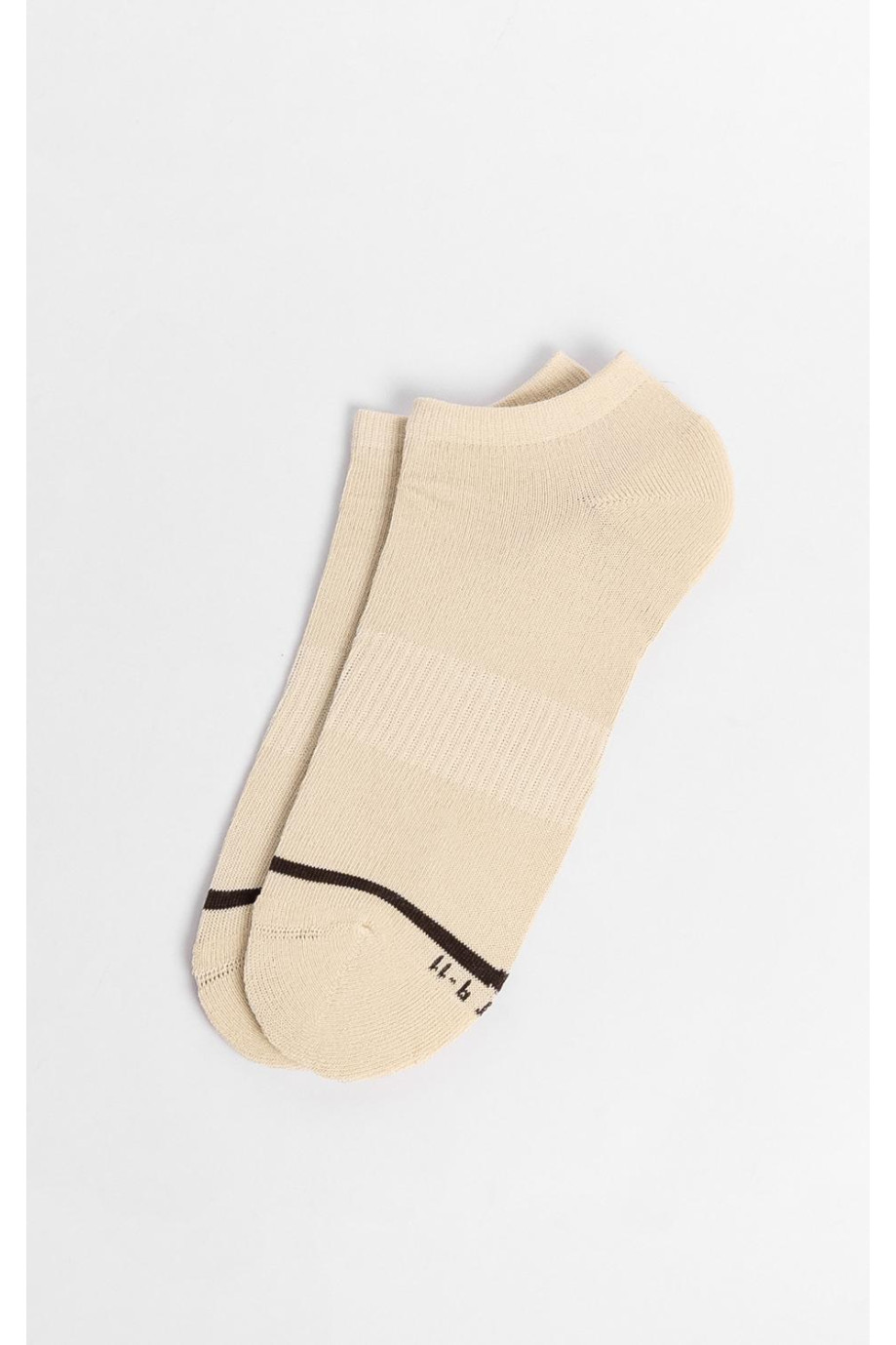 Medias tobilleras unicolores con contrastes localizados