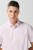 Camisa unicolor cuello sport collar con botones