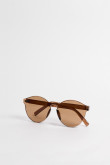 Lentes de sol de marco liviano en pasta color brown