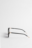 Gafas de sol negras con marco redondo liviano