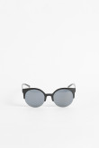 Gafas de sol negras con marco redondo y lentes oscuros