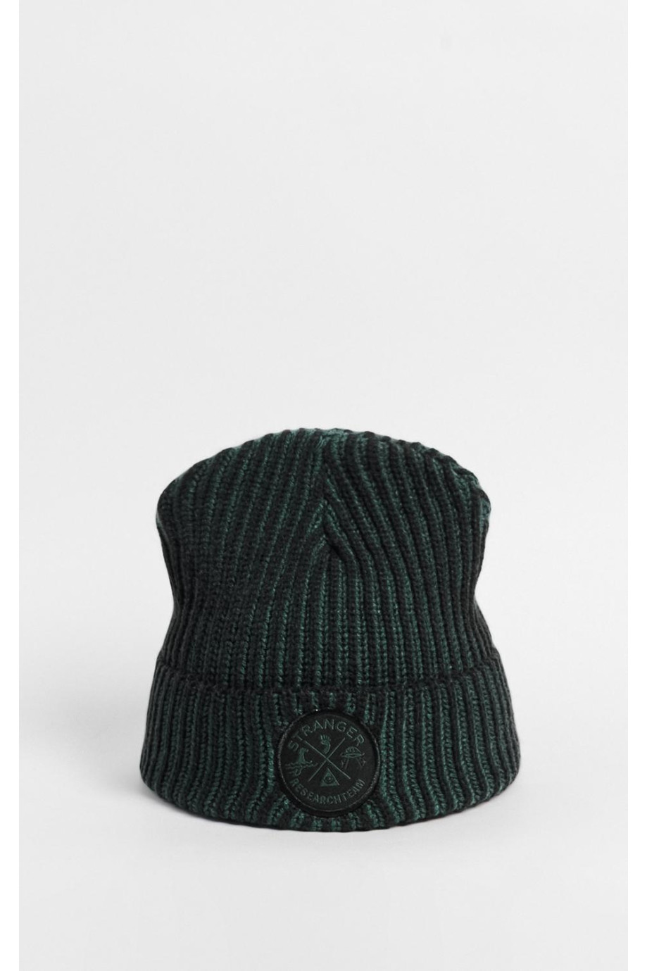 Gorro beanie, color negro y verde