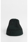 Gorro beanie, color negro y verde