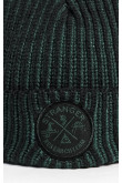 Gorro beanie, color negro y verde