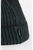 Gorro beanie, color negro y verde