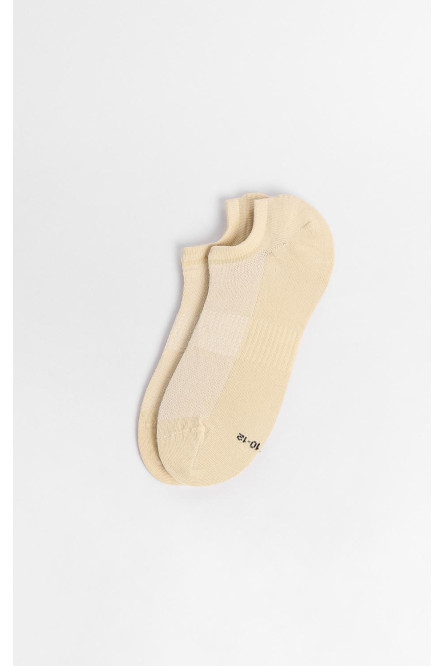 Medias invisibles unicolores con finas texturas acanaladas