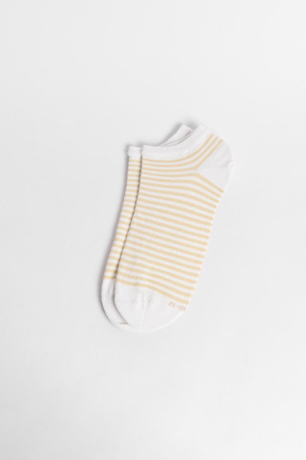 Medias unicolores a rayas tobilleras con elástico