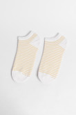 Medias unicolores a rayas tobilleras con elástico
