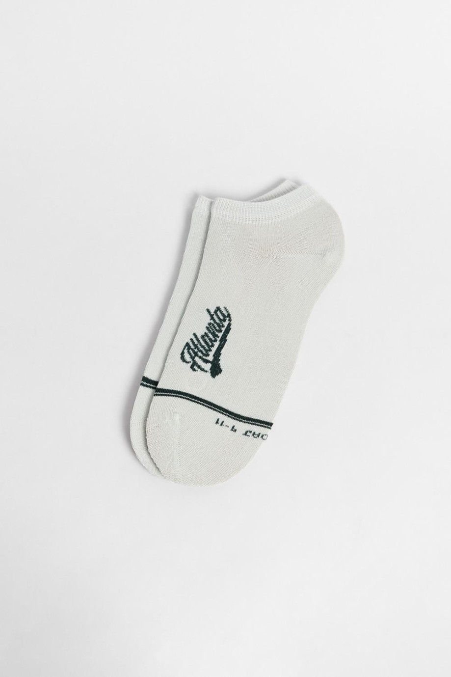 Medias verdes tobilleras con diseño college lateral