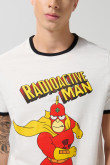 Camiseta crema manga corta de Los Simpson con contrastes