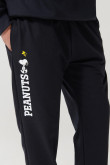 Pantalón azul intenso tipo jogger con diseño de Snoopy