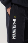 Pantalón azul intenso tipo jogger con diseño de Snoopy
