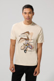 Camiseta de Looney Tunes kaki clara cuello redondo