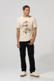 Camiseta de Looney Tunes kaki clara cuello redondo