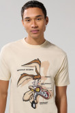 Camiseta de Looney Tunes kaki clara cuello redondo