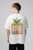 Camiseta crema manga corta oversize de Los Simpson