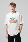 Camiseta crema manga corta oversize de Los Simpson