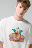 Camiseta crema manga corta oversize de Los Simpson