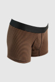 Bóxer trunk-corto café medio con diseños de rayas