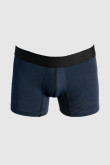 Bóxer azul oscuro trunk-corto con diseños de rayas