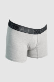 Bóxer trunk-corto gris medio con cintura en contraste