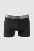 Bóxer negro midway brief-largo con estampado en cintura