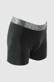 Bóxer negro midway brief-largo con estampado en cintura