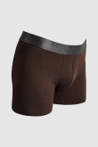 Bóxer café oscuro midway brief-largo en algodón