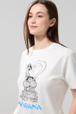 Camiseta crema manga corta con diseño de Moana