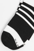 Medias tobilleras a rayas unicolores con elástico