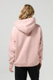 Buzo oversize perchado rosado con capota y bolsillo