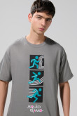 Camiseta gris intensa manga corta de Squid Game