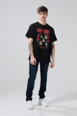 Camiseta oversize de Guns N´ Roses negra manga corta