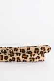 Cinturón femenino, animal print con hebilla metálica.