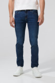 Jean tiro bajo skinny ceñido azul oscuro con bolsillos
