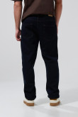 Jean tiro bajo 90´S azul intenso con cremallera y bota recta