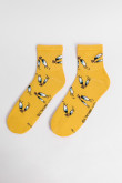 Medias amarillas cortas con diseño de Looney Tunes
