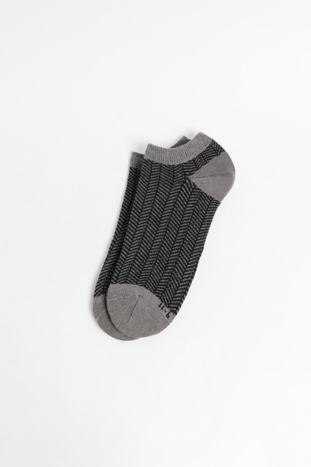 Medias tobilleras unicolores con diseños de rayas continuas