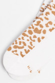Medias unicolores tobilleras con diseño de animal print