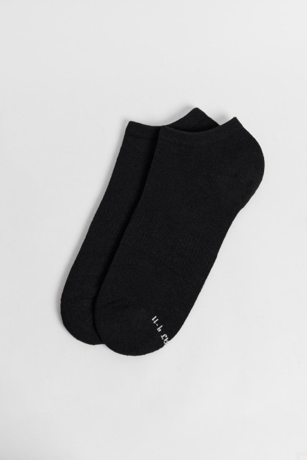 Medias unicolores tobilleras con elástico en borde y ajuste