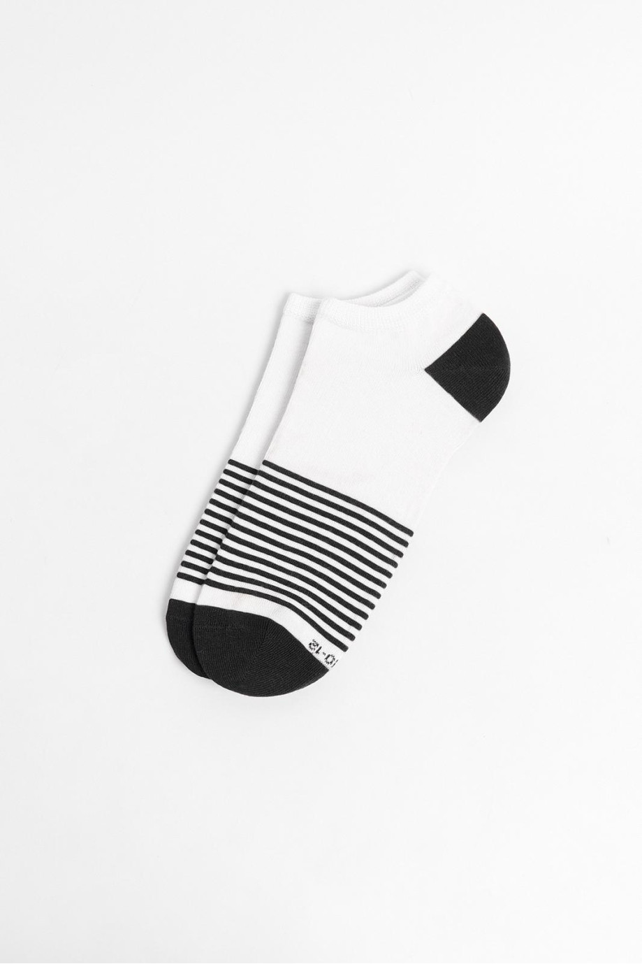 Medias tobilleras unicolores con contrastes y rayas