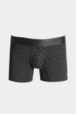 Bóxer negro trunk-corto con estampados de anclas