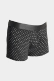 Bóxer negro trunk-corto con estampados de anclas