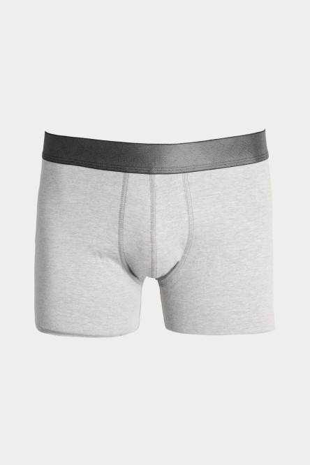 Bóxer gris brief-medio con cintura en contraste