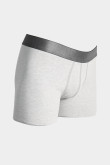 Bóxer gris brief-medio con cintura en contraste