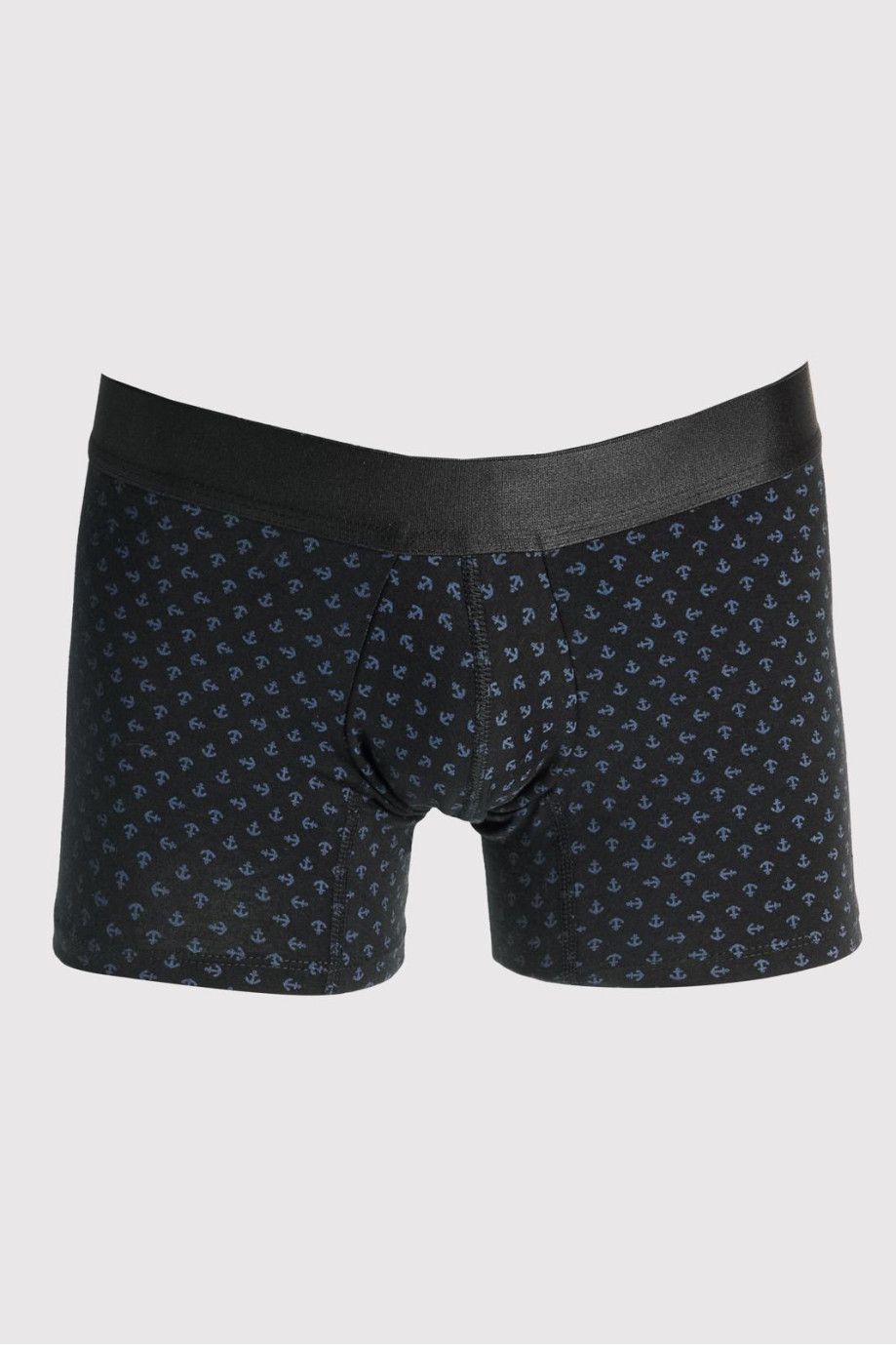 Bóxer trunk-corto azul intenso con diseños de anclas