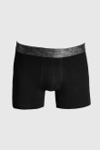 Bóxer negro midway brief-largo con diseños en cintura