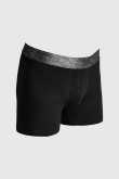 Bóxer negro midway brief-largo con diseños en cintura